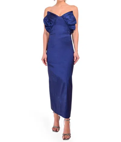 Kika Vargas Justine Dress In Navy In Blue
