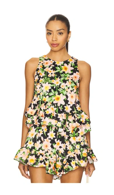 Kika Vargas Li Top In Blush Daffodil