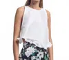 Kika Vargas Lili Sleeveless Top In White In White