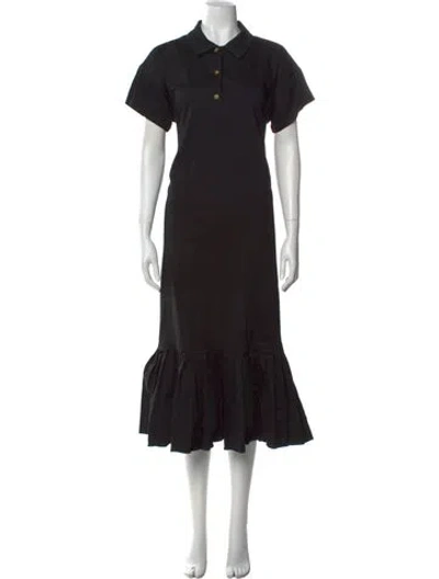 Pre-owned Kika Vargas Long Dress In Black