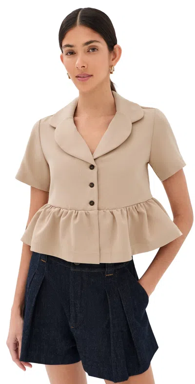 Kika Vargas Mattie Top Camel In Brown