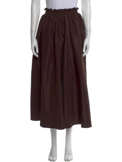 Pre-owned Kika Vargas Midi Length Skirt In Brown