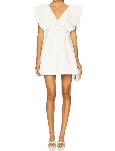 KIKA VARGAS NOLA MINI DRESS IN WHITE