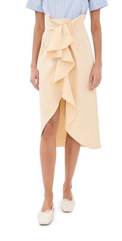 Kika Vargas Payal Skirt Butter In Yellow