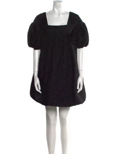 Pre-owned Kika Vargas Printed Mini Dress In Black