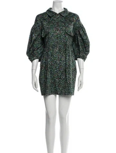 Pre-owned Kika Vargas Printed Mini Dress In Multi