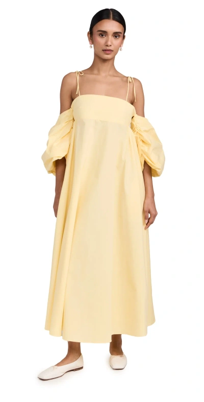 Kika Vargas Dressing Gownrta Dress Light Yellow