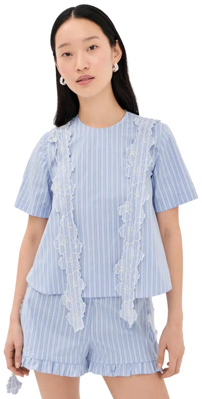 Kika Vargas Ronke Top Blue