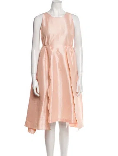 Pre-owned Kika Vargas Silk Knee-length Dress In Pink