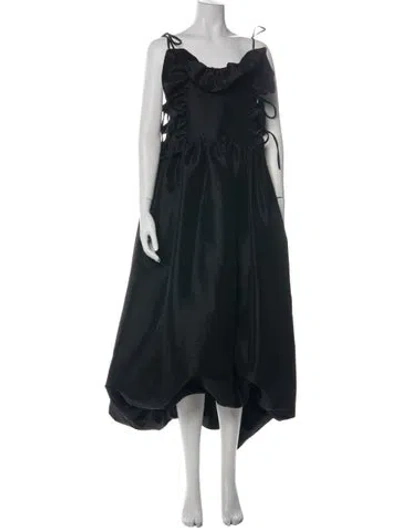 Pre-owned Kika Vargas Silk Midi Length Dress In Multi