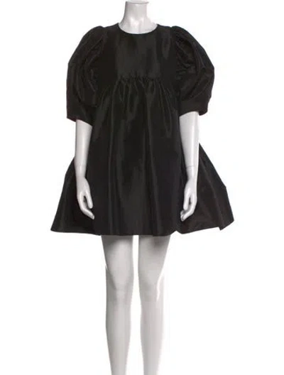 Pre-owned Kika Vargas Silk Mini Dress In Black