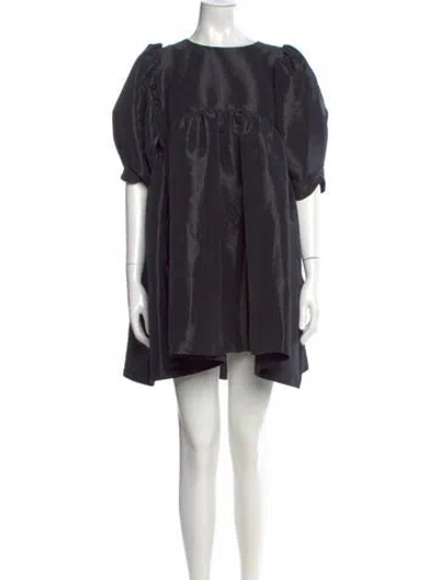 Pre-owned Kika Vargas Silk Mini Dress In Black
