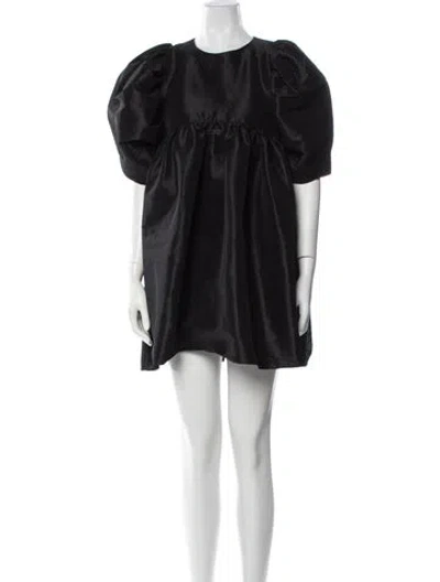 Pre-owned Kika Vargas Silk Mini Dress In Black