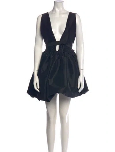 Pre-owned Kika Vargas Silk Mini Dress In Blue