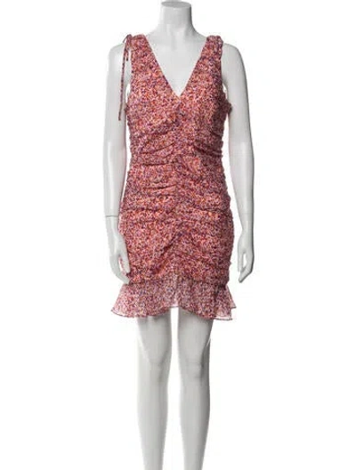 Pre-owned Kika Vargas Silk Mini Dress In Multi
