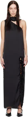 Kika Vargas Ssense Exclusive Black Aretha Maxi Dress In Black
