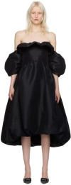 Kika Vargas Ssense Exclusive Black Reshma Midi Dress In Black