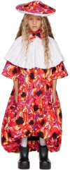 Kika Vargas Ssense Exclusive Kids Multicolor 'the Shiitake' Dress & Hat Set In White