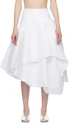 Kika Vargas Ssense Exclusive White Abella Midi Skirt In White