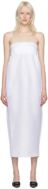 Kika Vargas Ssense Exclusive White Rosetta Maxi Dress In White