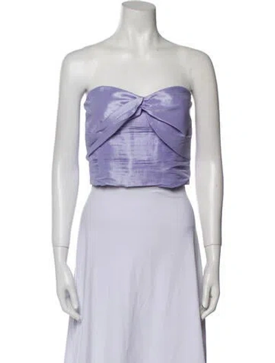 Pre-owned Kika Vargas Strapless Crop Top W/ Tags In Neutral