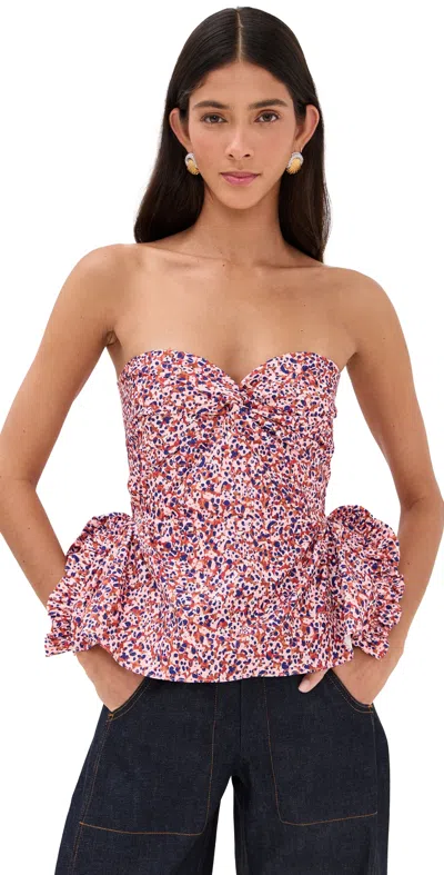 KIKA VARGAS TASHA TOP PINK DOTS PINK