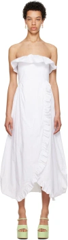 Kika Vargas White Sylvia Maxi Dress In White