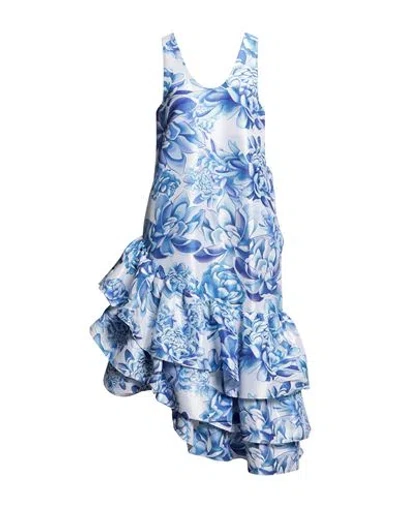 Kika Vargas Woman Midi Dress Azure Size S Polyester, Nylon, Elastane In Blue