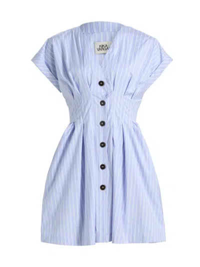 Kika Vargas Women's Billie Striped Cotton-blend Minidress In Multi