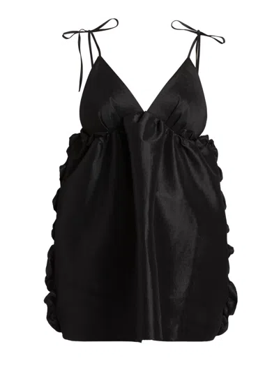 Kika Vargas Women's Binke Taffeta Minidress In Black