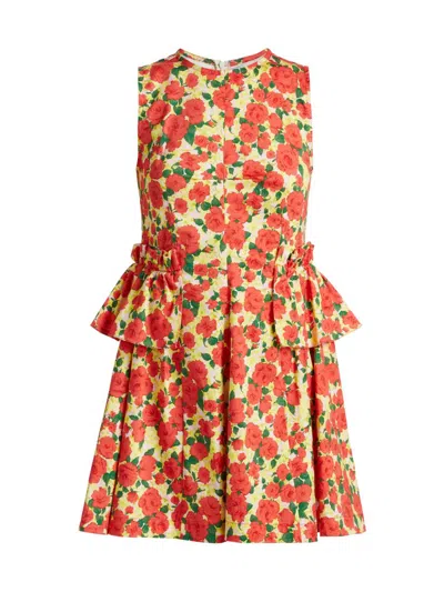 Kika Vargas Women's Gabriela Rose Ruffle Minidress In Multi