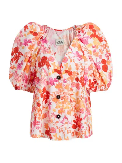 Kika Vargas Women's Harpa Floral Cotton Top In Multi