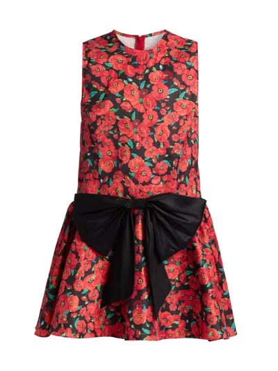 Kika Vargas Women's Nellie Floral A-line Minidress In Red