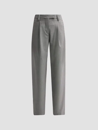 Kika Vargas Women's Noko Wool Mid-rise Straight-leg Pants In Gray