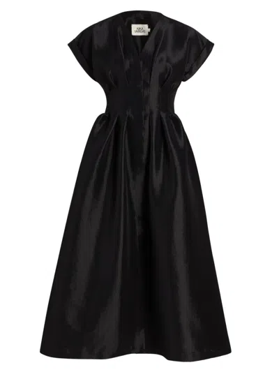 Kika Vargas Women's Tsige Taffeta Cocktail Dress In Black