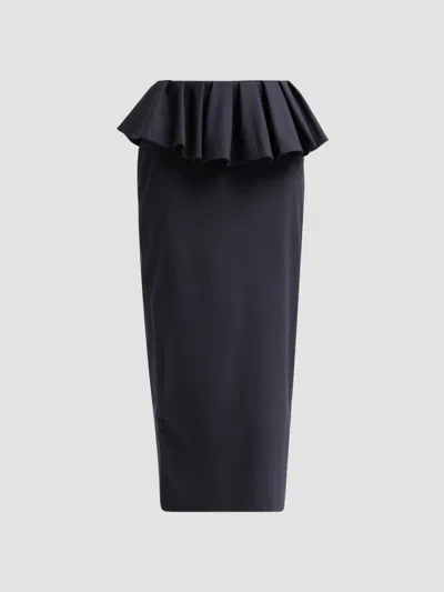 Kika Vargas Women's Zhao Peplum Pencil Midi-skirt In Black