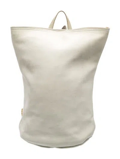 Pre-owned Kikany Leather Backpack In Neutral