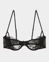 Kiki De Montparnasse All Over Lace Balconette Bra In Black