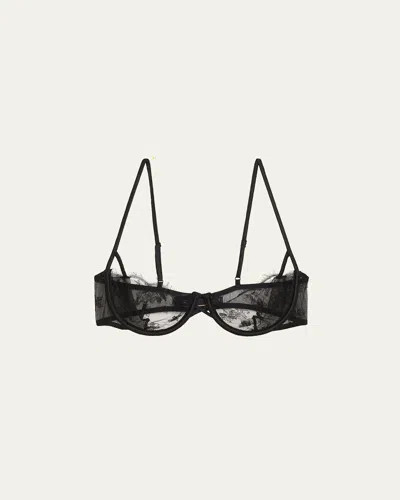 Kiki De Montparnasse All Over Lace Balconette Bra In Black