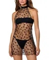 Kiki De Montparnasse All Over Lace Halter Mini Slip Dress In Black