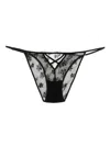 Kiki De Montparnasse Satin-trimmed Lace Briefs In Black