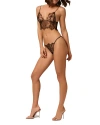 Kiki De Montparnasse All Over Lace Scalloped Low-rise Panty In Black