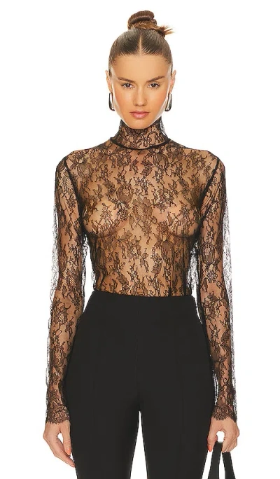 Kiki De Montparnasse Women's All Over Lace Turtleneck In Black
