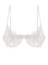 Kiki De Montparnasse Lace-insert Balconette Bra In White