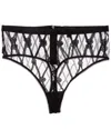 Kiki De Montparnasse Bondage High Waisted Thong In Black