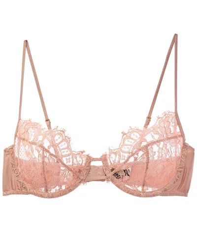 Kiki De Montparnasse Camille Silk-blend Demi Bra In Brown