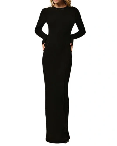 Kiki De Montparnasse Cashmere Open Back Dress In Black
