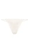 Kiki De Montparnasse Chouchou Floral-appliqué Thong In White