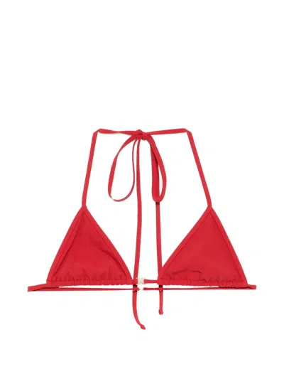 Kiki De Montparnasse Coeur Bikini Top In Brown