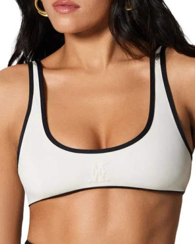 Kiki De Montparnasse Contraste Bikini Top In White